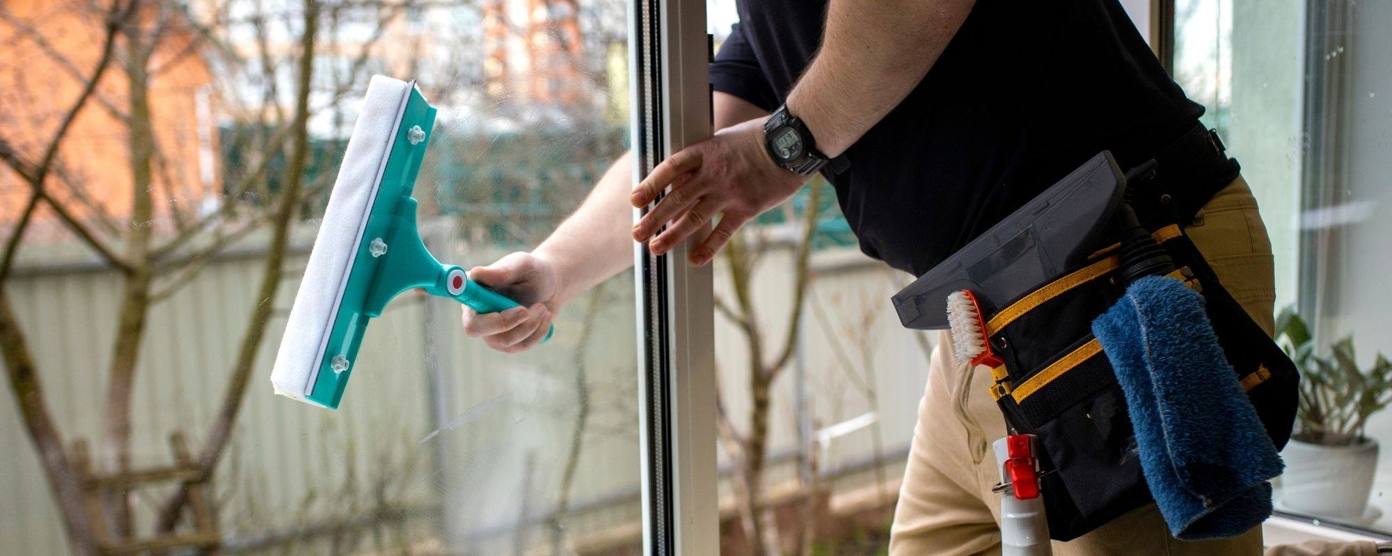 Fensterputzen mit demineralisiertem Wasser